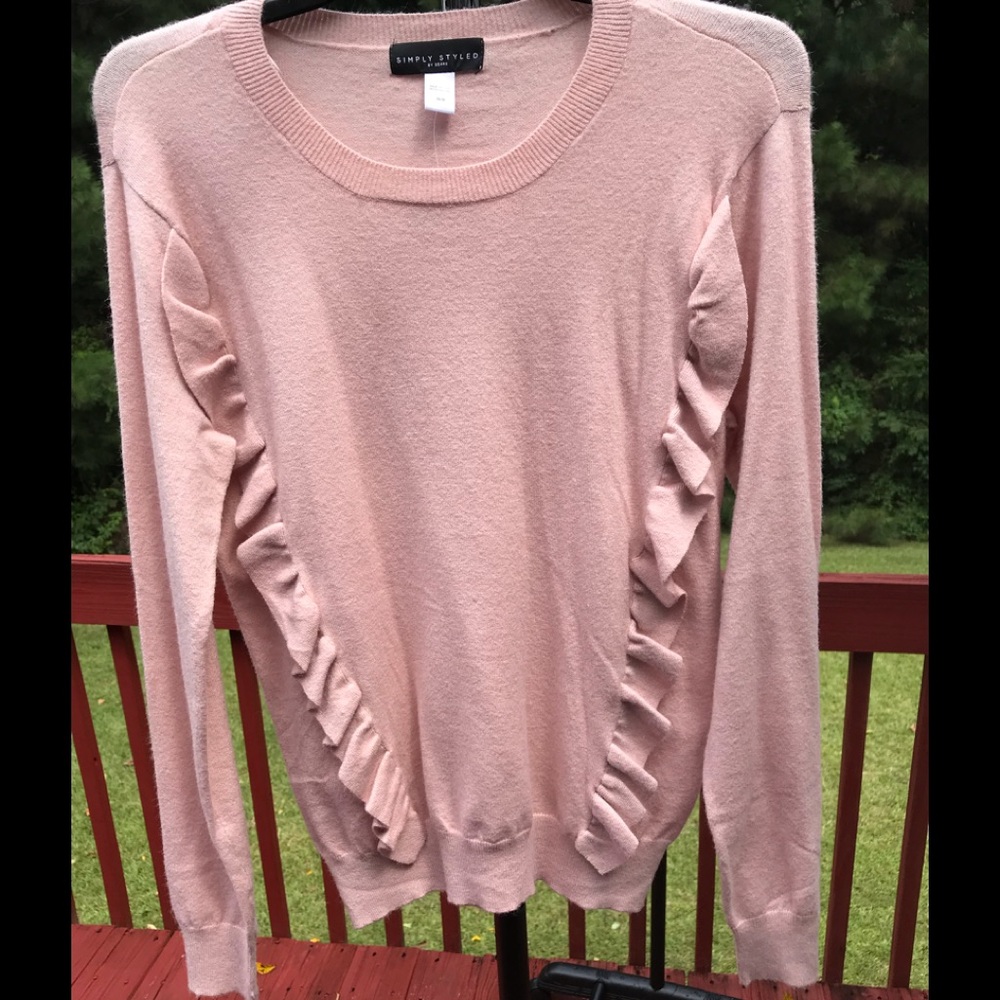 SIMPLY STULED by SEARS MISSY RUFFLE PULLOVER